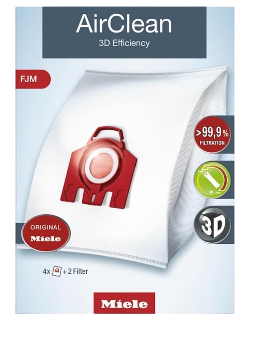 Miele FJM Air Clean Vacuum Cleaner Bags Set of 4 Plus Filters NEW